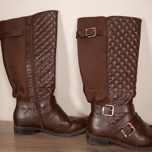 Torrid brown quilted boots